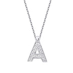 0,07 ct. Diamant Halskette Buchstabe A