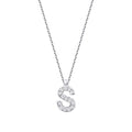 0,08 ct. Diamant Halskette Buchstabe S