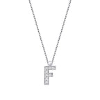0,08 ct. Diamant Halskette Buchstabe F