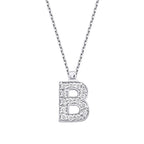 0,08 ct. Diamant Halskette Buchstabe B
