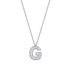 0,07 ct. Diamant Halskette Buchstabe G