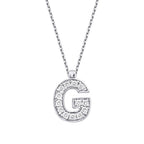 0,07 ct. Diamant Halskette Buchstabe G