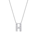 0,06 ct. Diamant Halskette Buchstabe H