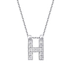0,06 ct. Diamant Halskette Buchstabe H