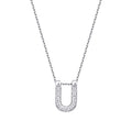 0,06 ct. Diamant Halskette Buchstabe U