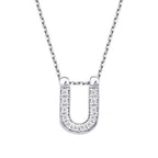 0,06 ct. Diamant Halskette Buchstabe U