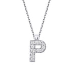 0,06 ct. Diamant Halskette Buchstabe P