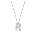 0,08 ct. Diamant Halskette Buchstabe R