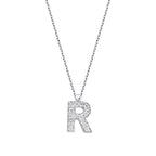 0,08 ct. Diamant Halskette Buchstabe R