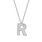 0,08 ct. Diamant Halskette Buchstabe R