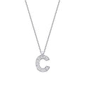 0,06 ct. Diamant Halskette Buchstabe C