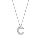 0,06 ct. Diamant Halskette Buchstabe C