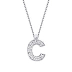 0,06 ct. Diamant Halskette Buchstabe C