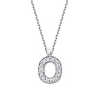 0,05 ct. Diamant Halskette Buchstabe O