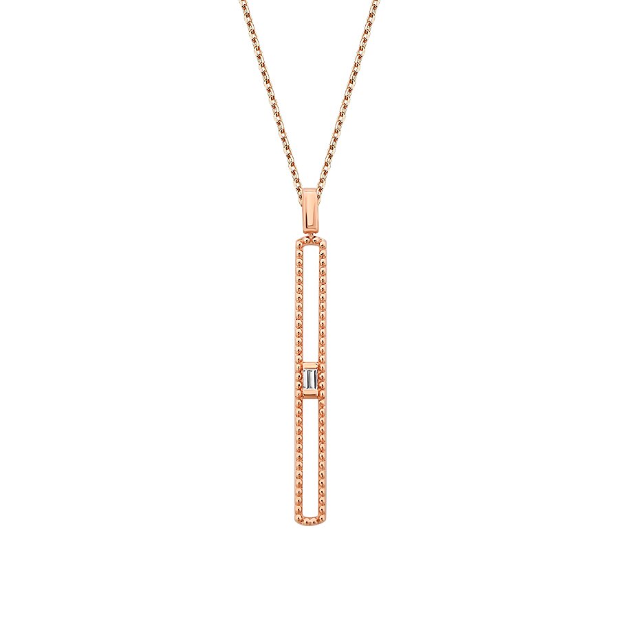 0,04 ct. Diamant Stein Lang Halskette