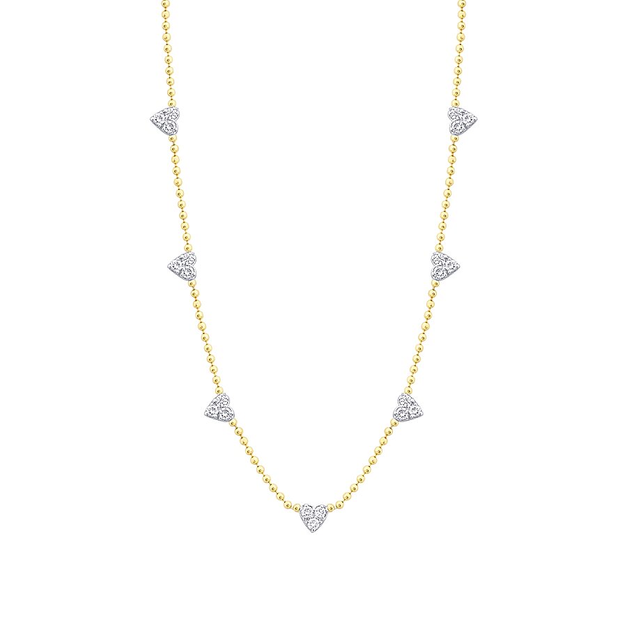0,44 ct. Diamant Herz Detailreiches Halskette