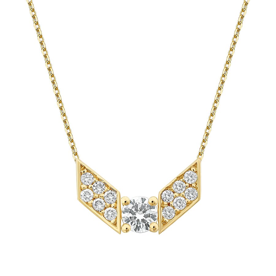 0,21 ct. Diamant Geometrisch Trend Halskette
