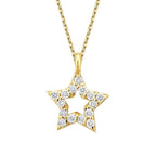0,07 ct. Diamant Stern Halskette