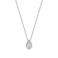 0,06 ct. Diamant Brillant Stein Tropfen Halskette