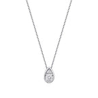0,06 ct. Diamant Brillant Stein Tropfen Halskette