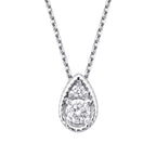 0,06 ct. Diamant Brillant Stein Tropfen Halskette