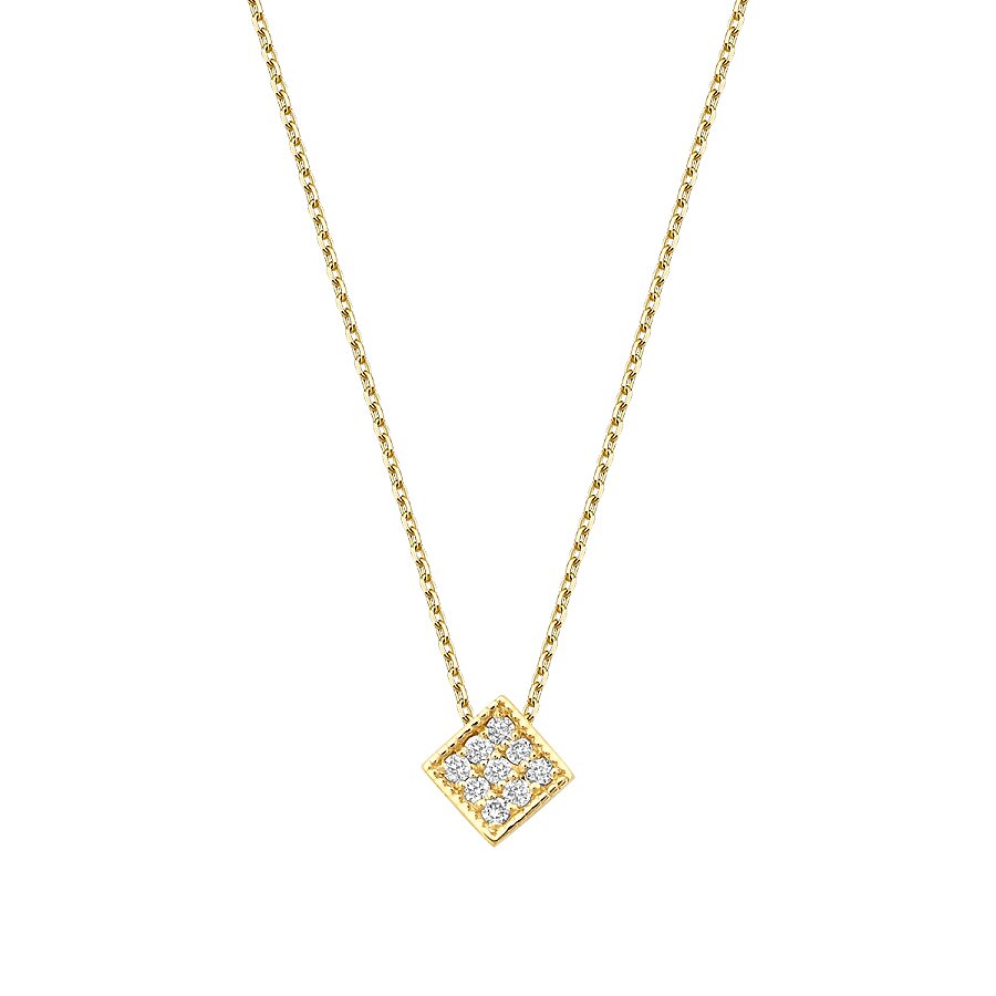 0,05 ct. Diamant Brillant Stein Geometrisch Halskette