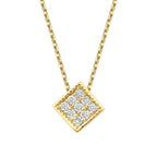 0,05 ct. Diamant Brillant Stein Geometrisch Halskette