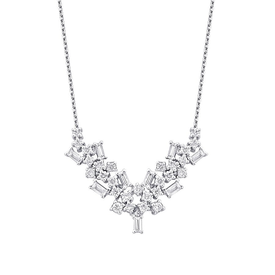 0,82 ct. Diamant Baguette Trend Collier