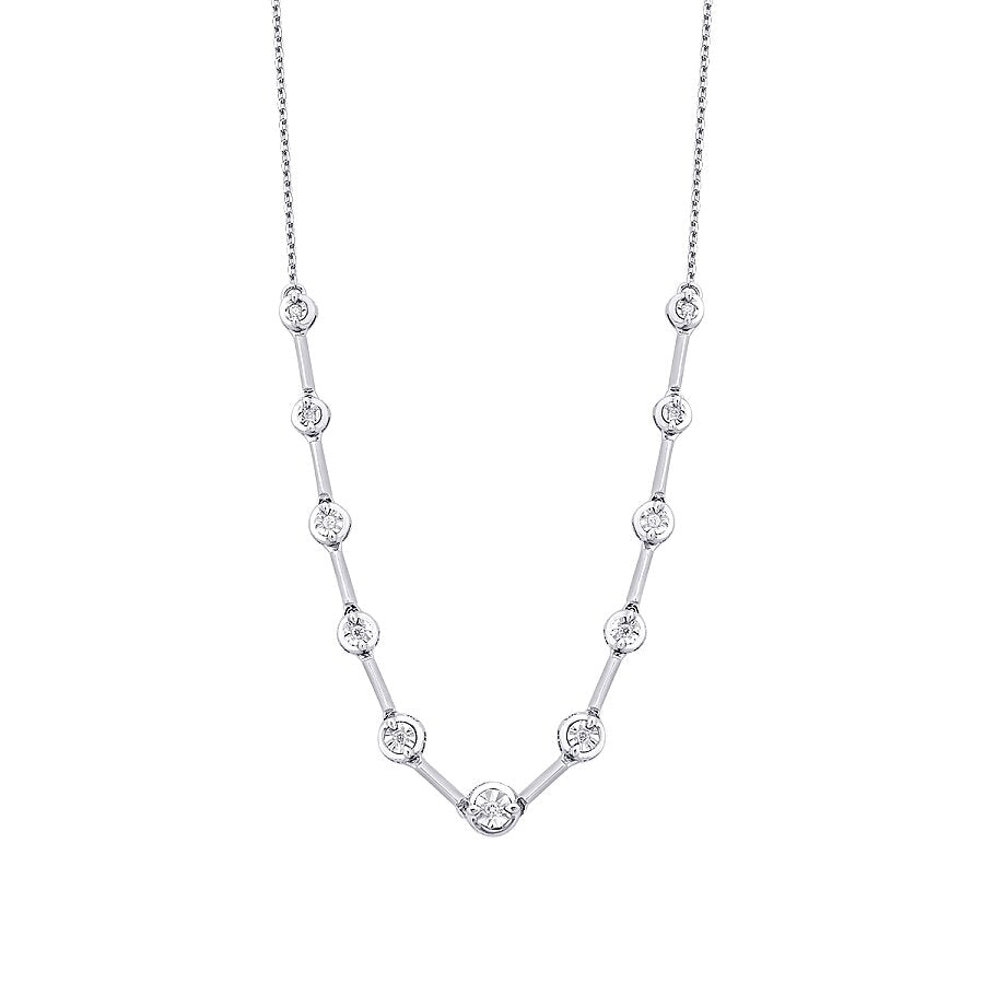 0,05 ct. Diamant Brillant Stein Halskette
