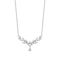 0,07 ct. Diamant Blätter Collier