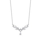 0,07 ct. Diamant Blätter Collier