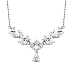 0,07 ct. Diamant Blätter Collier