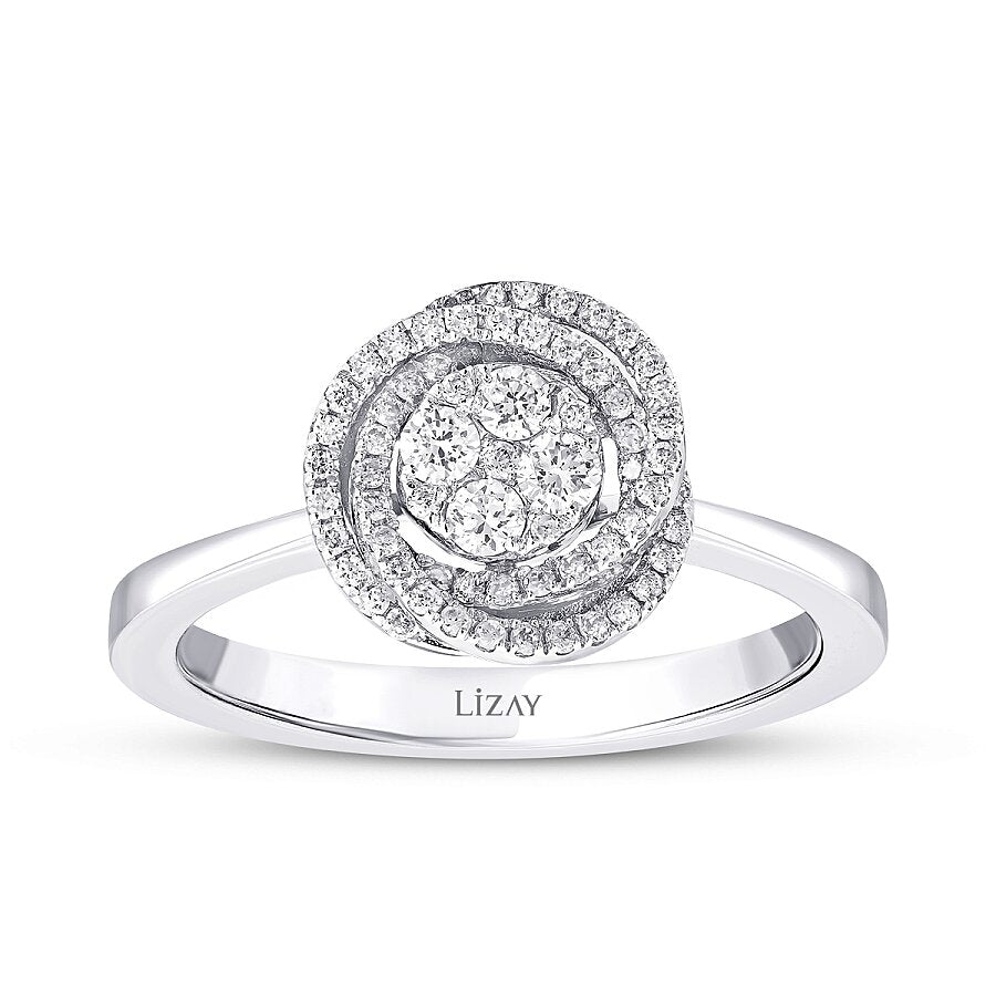 0,28 ct. Diamant Brillant Detailreiches Ring