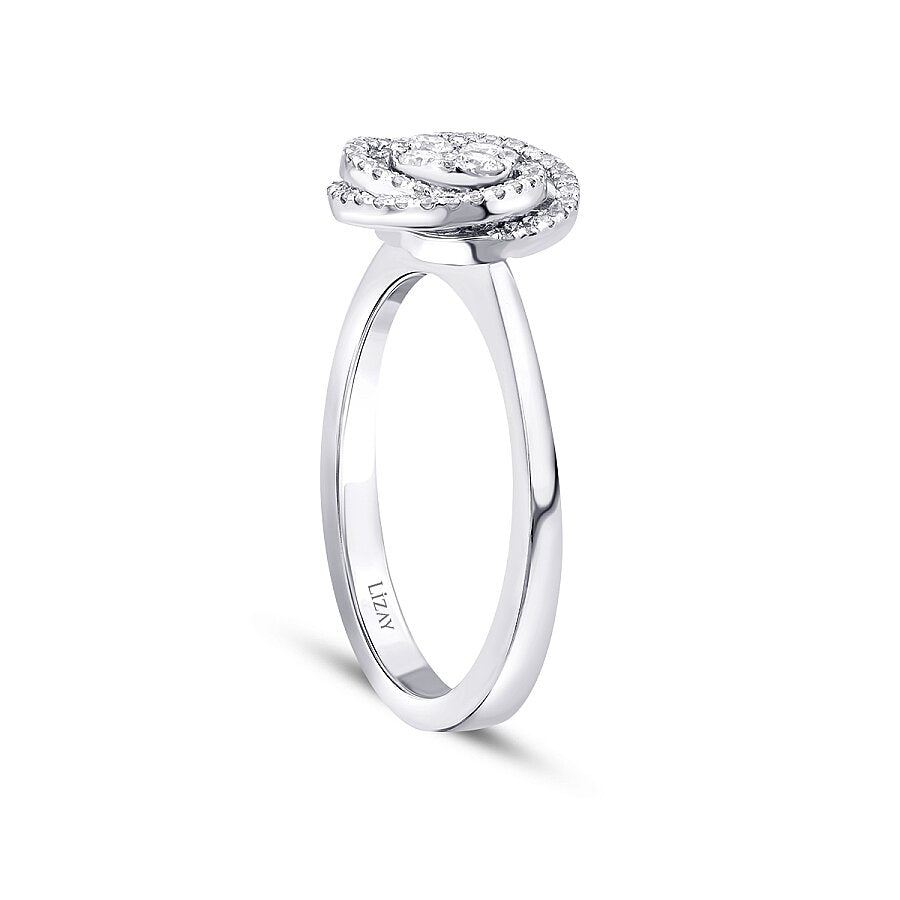 0,28 ct. Diamant Brillant Detailreiches Ring