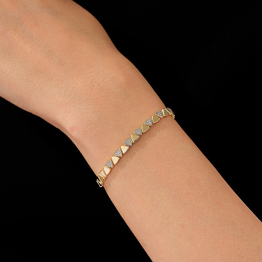 Trend-Armband mit dreieckigem Stein aus Gold