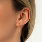 0,16 ct. Diamant Stein Lang Ohrringe