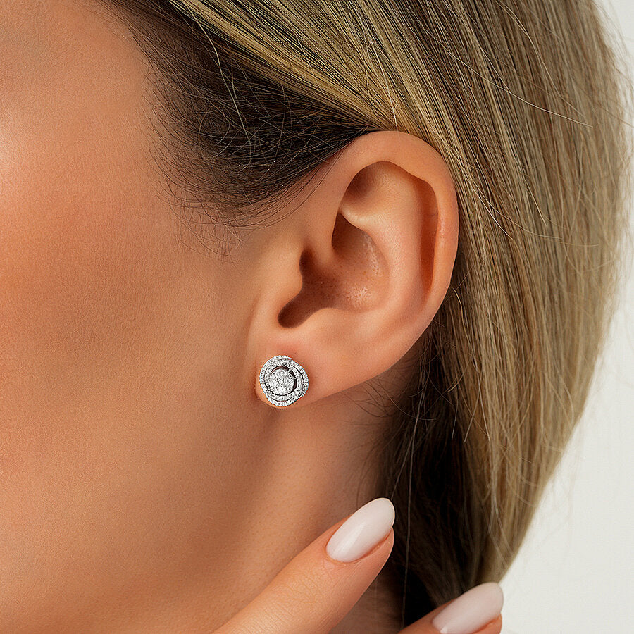 0,53 ct. Diamant Brillant Detailreiches Ohrringe