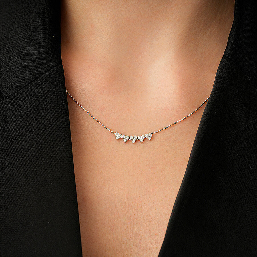 0,32 ct. Diamant Herz Halskette