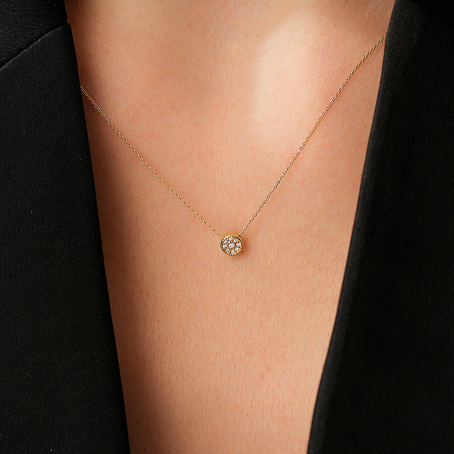 0,06 ct. Diamant Brillant Halskette