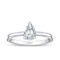 0.10 ct. Diamant Tropfen Solitär Verlobungsring