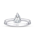 0,20 ct. Diamant Tropfen Solitär Verlobungsring