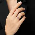 0.83 ct. Diamant Tropfen Rubin Ring