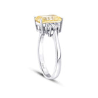 4,06 ct. Diamant Fantasie Quadrat Ring