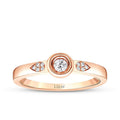 0,12 ct. Diamant Stein Detailreiches Solitärring