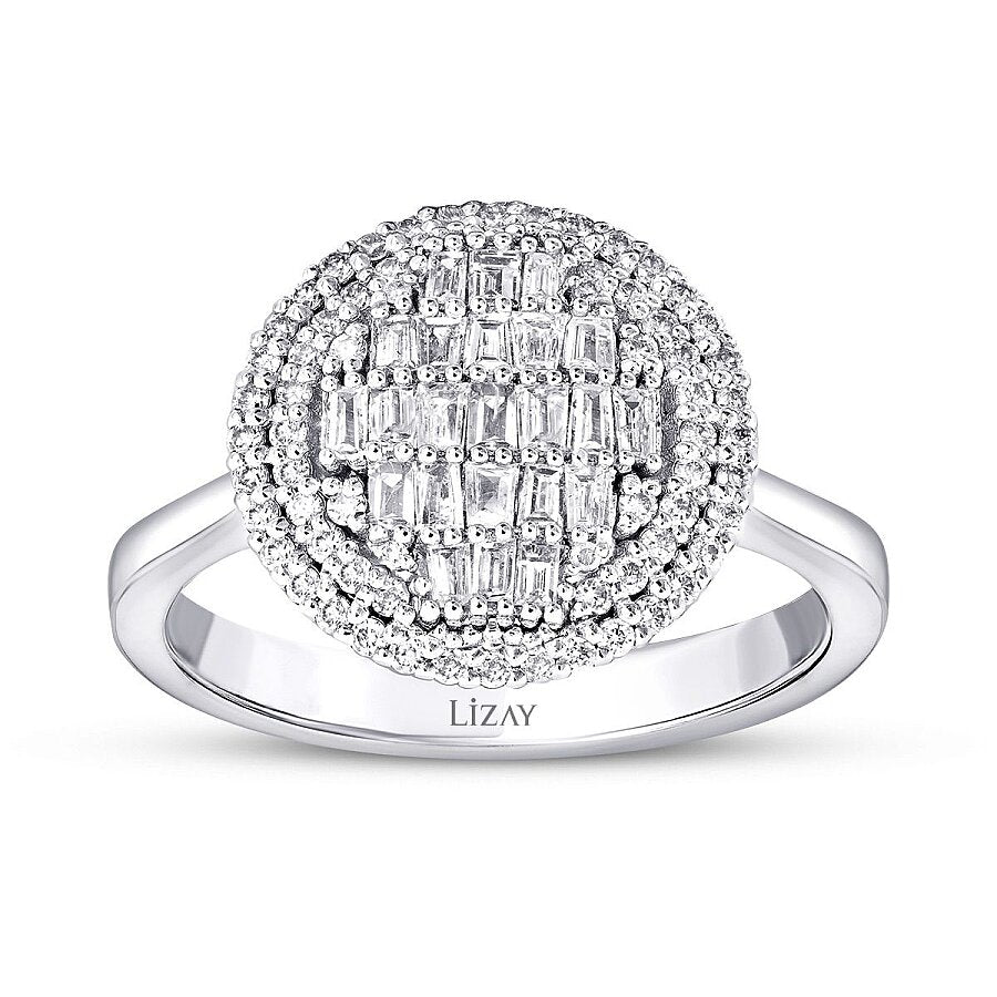 0,50 ct. Diamant Baguette Stein Brillant Ring