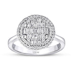 0,50 ct. Diamant Baguette Stein Brillant Ring