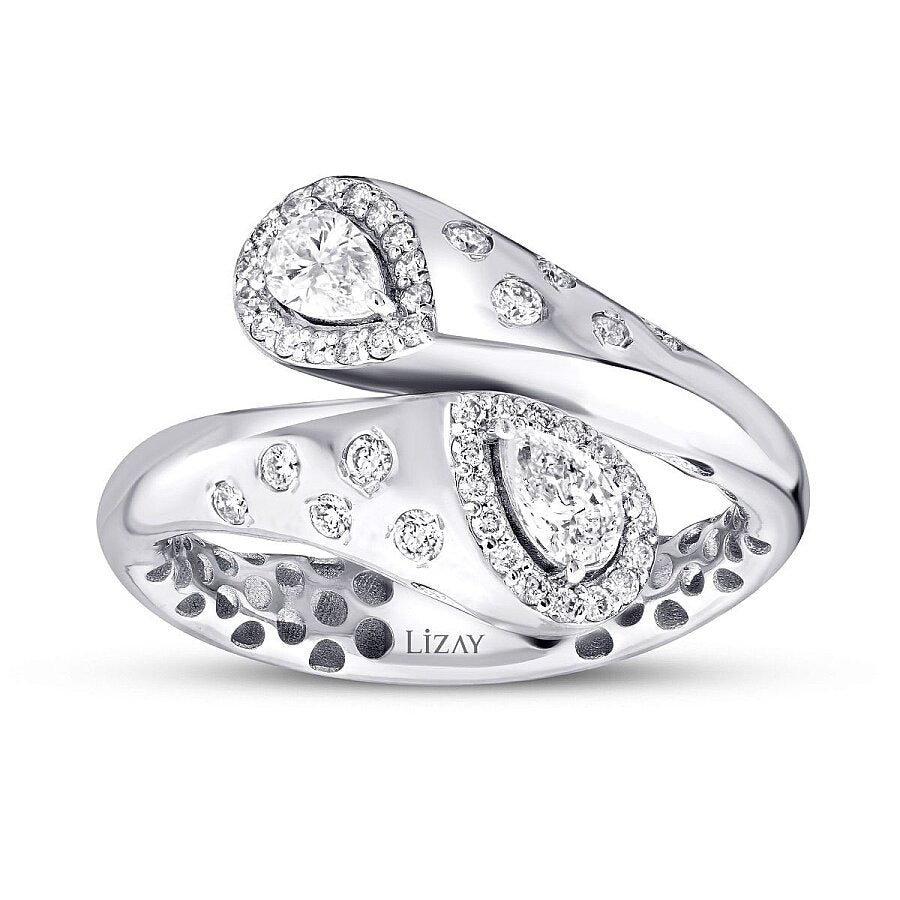 0,64 ct. Diamant Spiral Grobe Ring