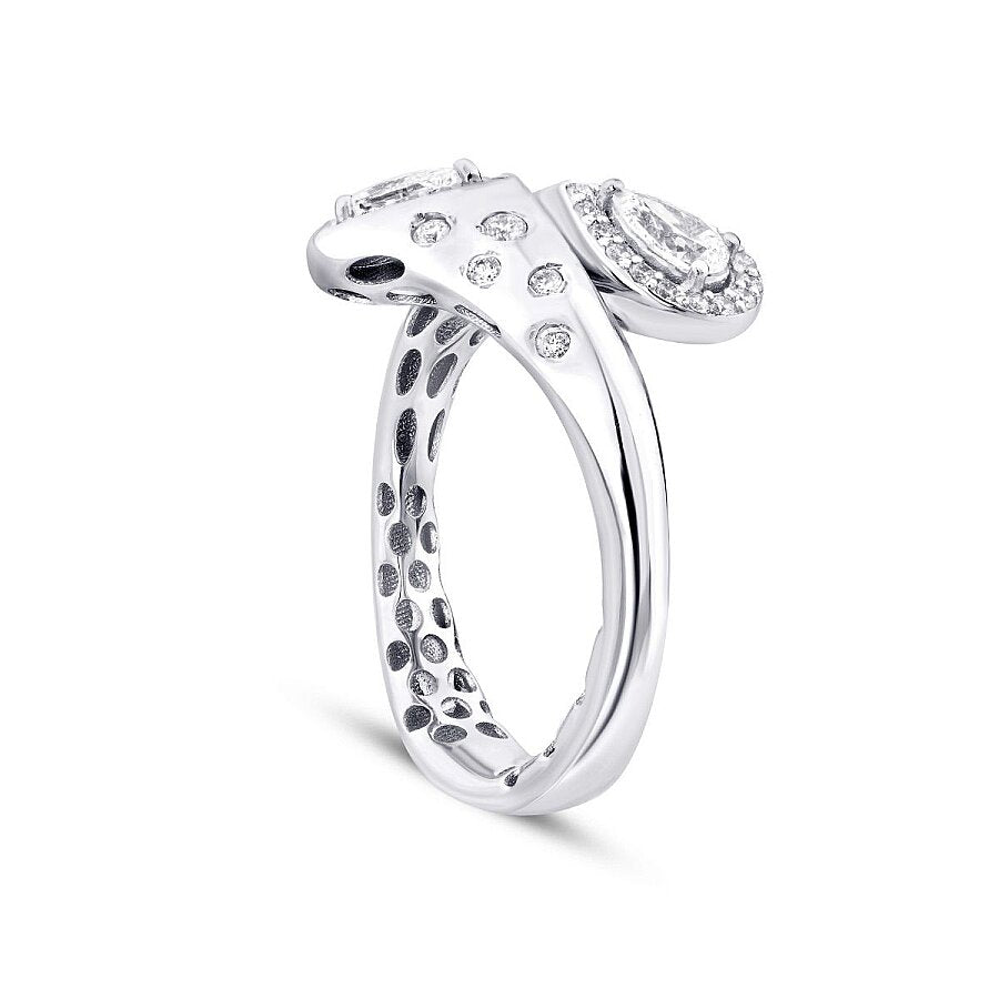 0,64 ct. Diamant Spiral Grobe Ring