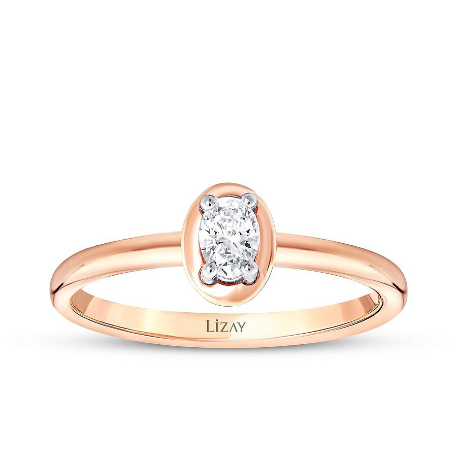 0,26 ct. Diamant Oval Solitärring
