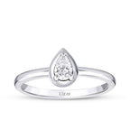 0,29 ct. Diamant Tropfen Solitärring